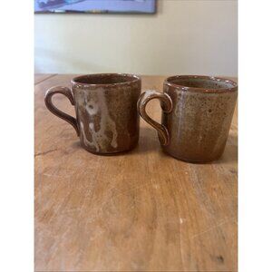 Dansk Nielstone Spice Tan Cups Set Of 2 Each One Unique Espresso  Mug Vintage
